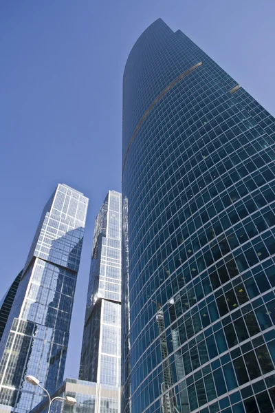 Moszkva, felhőkarcolók az üzleti központban Moszkva-város. — Stock Fotó