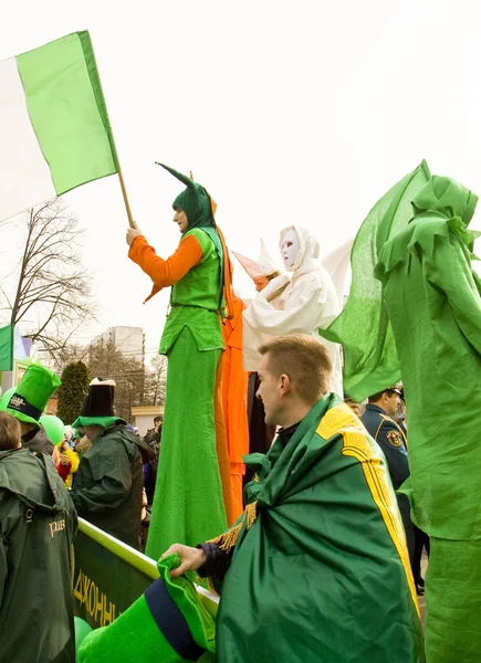 St. patrick dag i Moskva — Stockfoto