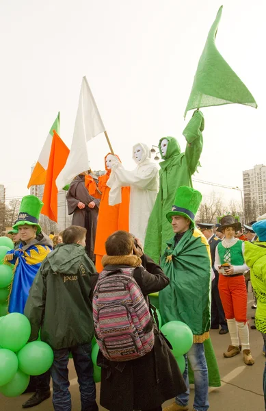 St. patrick dag i Moskva — Stockfoto