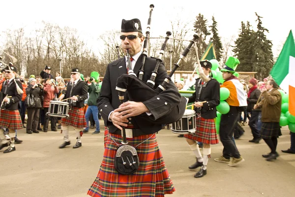 St. patrick dag in Moskou — Stockfoto