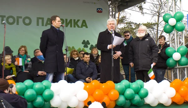 St patricks day i Moskva — Stockfoto