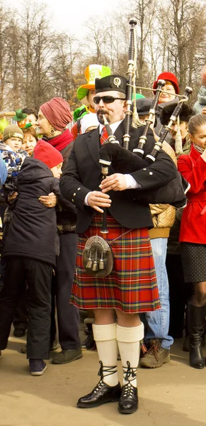 St. patricks day in Moskou — Stockfoto