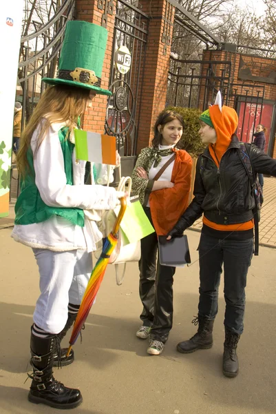 St patricks day i Moskva — Stockfoto