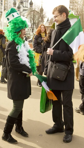 St patricks day i Moskva — Stockfoto