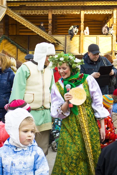 Spring carnival pancake veckan i Ryssland — Stockfoto
