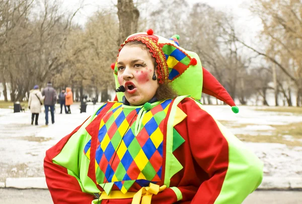 Frühling Karneval Pfannkuchen Woche in Russland — Stockfoto