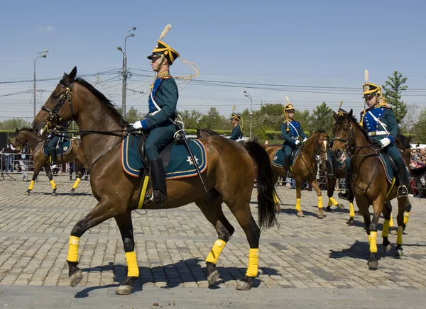 在莫斯科的骑兵秀 — 图库照片