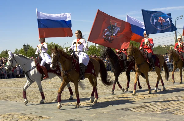 Spettacolo di cavalleria a Mosca — Foto Stock