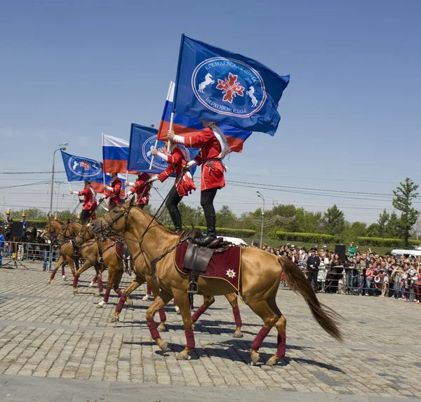 Espectáculo de caballería en Moscú — Foto de Stock