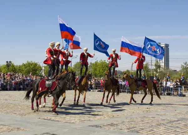 在莫斯科的骑兵秀 — 图库照片