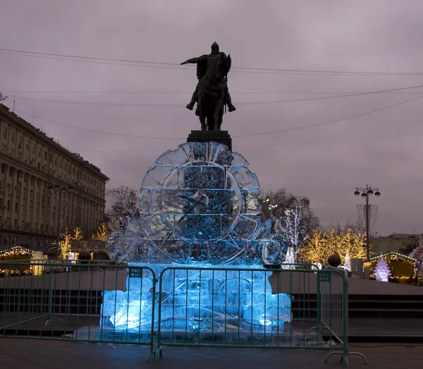 Moscovo, relógio de gelo — Fotografia de Stock