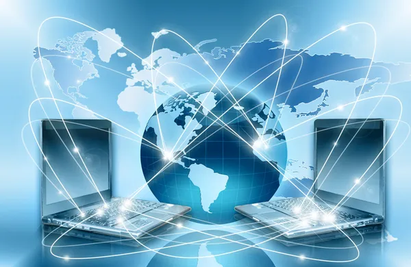 Bästa Internet Begreppet global verksamhet från koncept serien Stockbild