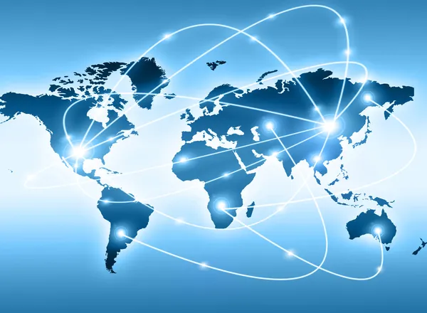 Best Internet Concept of global business from concepts series. World map — Stock Photo, Image