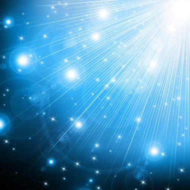 Arkaplanda kar taneleri ve yıldızlar iniyor