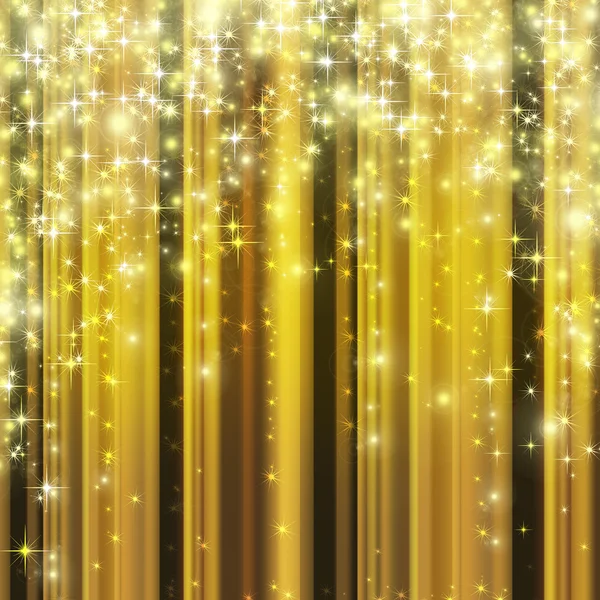 Stars descending on golden background — Stock Photo, Image