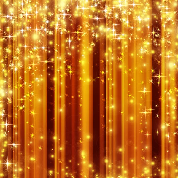 Stars descending on golden background — Stock Photo, Image