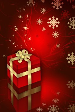 Noel kartı hediye ile ve süs eşyaları