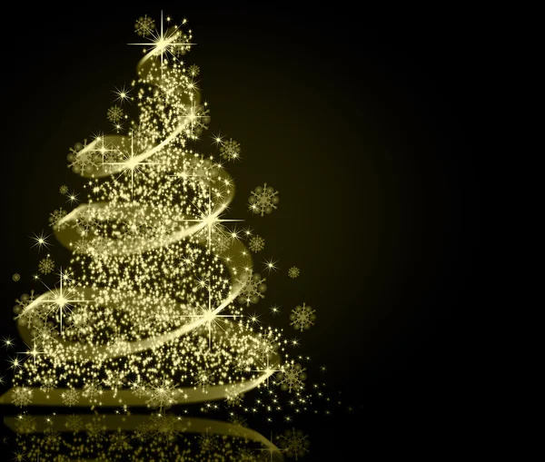 Le meilleur fond d'arbre doré de Noël — Photo