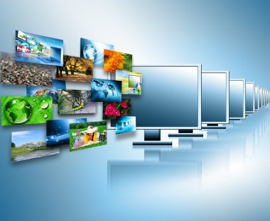 Television and internet production technology concept clipart