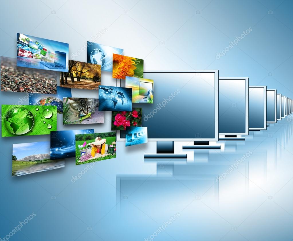 Television and internet production technology concept