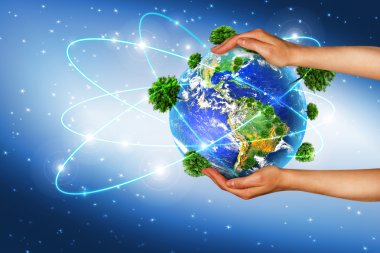 elleri, Güney ve Kuzey Amerika üzerinde dünya