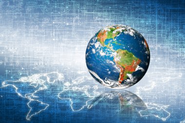 küresel iş İnternet ve seyahat kavramı
