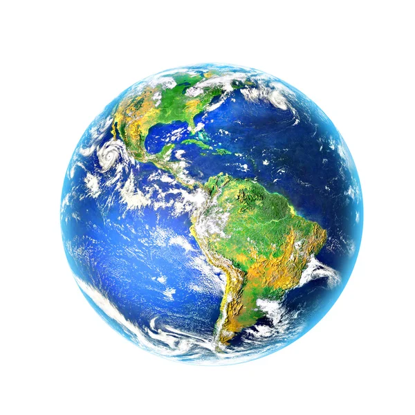 Planet earth with some clouds — Stock Photo, Image