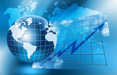 Internet kavramı küresel iş - stok görüntü