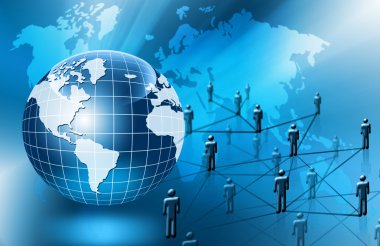 Internet kavramı küresel iş - stok görüntü