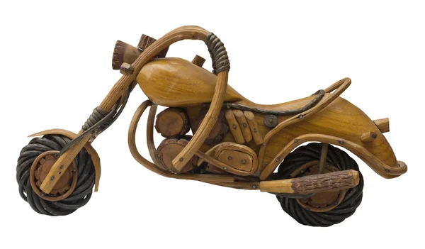 Motorradmodell aus Holz — Stockfoto
