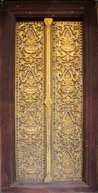 Budist manastır pencere, laos
