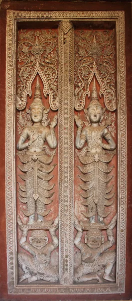 The Buddhist monastery window, Laos — Stock Photo, Image