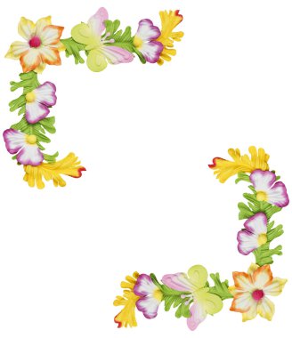 Kağıt çiçek sınır