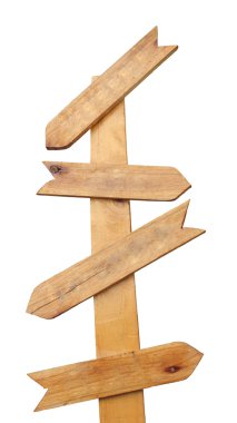 ahşap boş yön işareti