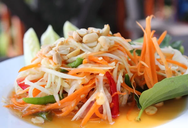 Thaise papaja salade — Stockfoto