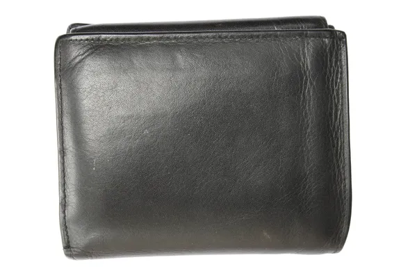 Cartera de cuero negro — Foto de Stock