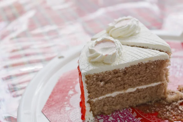 Morceau de gâteau au chocolat — Photo