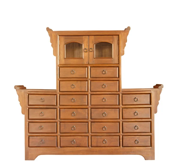 Drewniane szafy antyczne — Zdjęcie stockowe