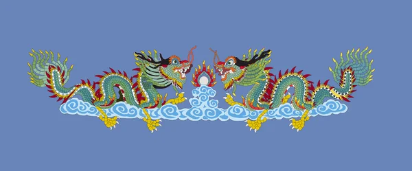 Ilustración vectorial del dragón de Chainese — Vector de stock