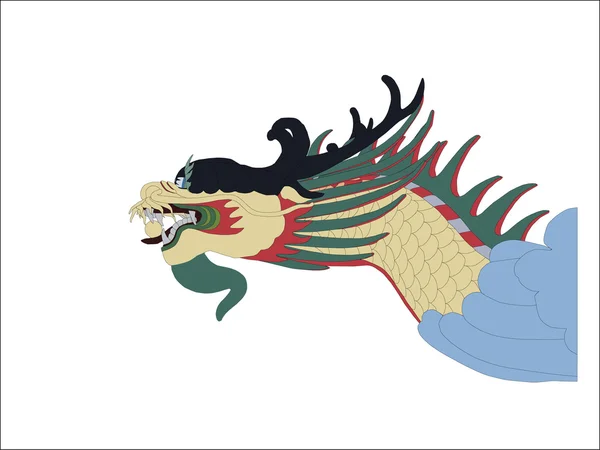 Ilustrazione vettoriale del drago Chainese — Vettoriale Stock