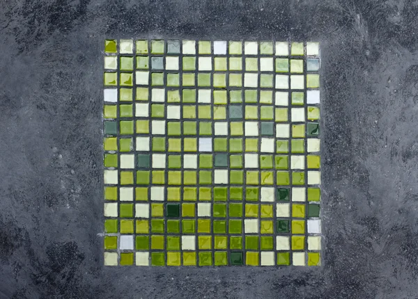 Green ceramics mosaic — Stock Photo, Image