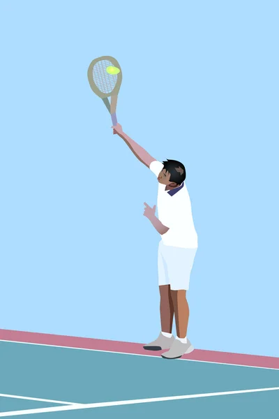 Service de tennis — Image vectorielle