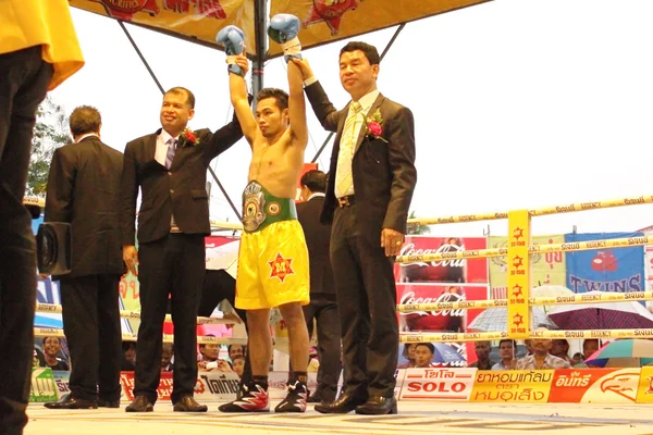 Winner fight PABA Super Flyweight Champion — Stock Photo, Image