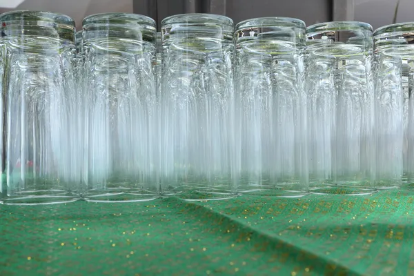 Empty water glasses — Stock Photo, Image