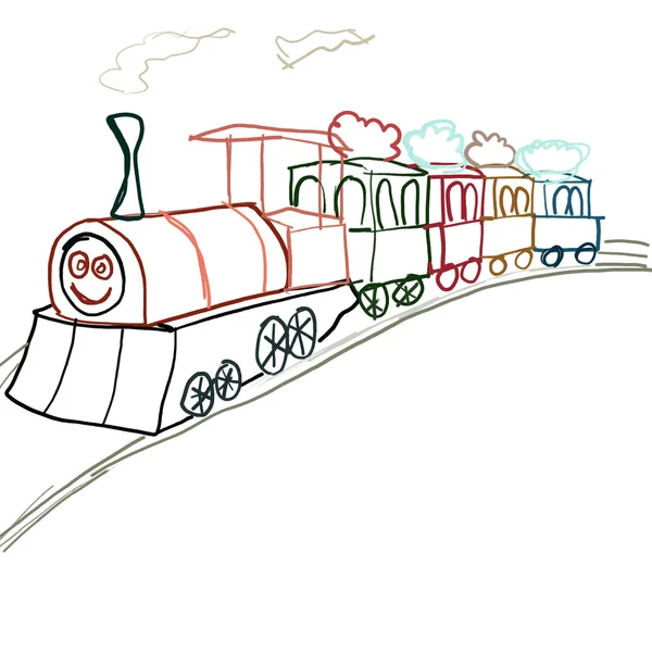 Ilustracja pociągu — Zdjęcie stockowe