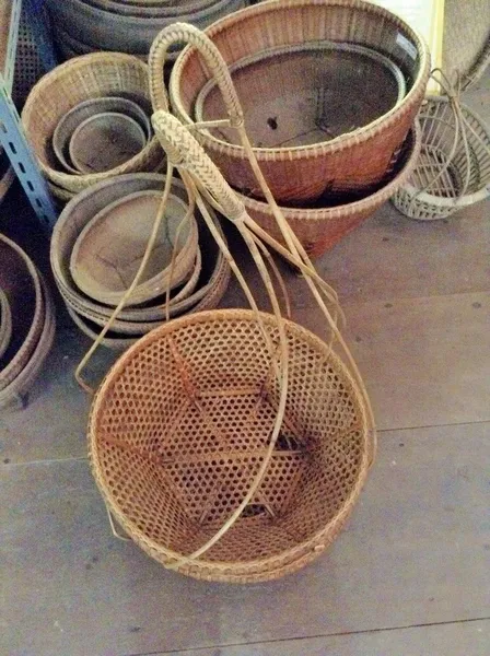 Antique Thai handmade baskets — Stock Photo, Image