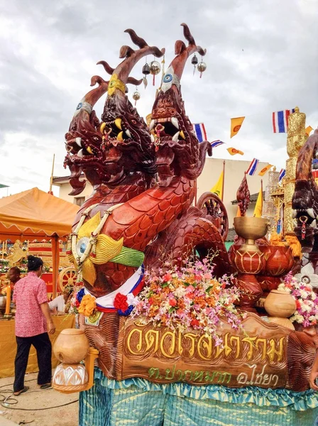 Chak pra festivalu, Chaiyi, surat thani, Thajsko — Stock fotografie