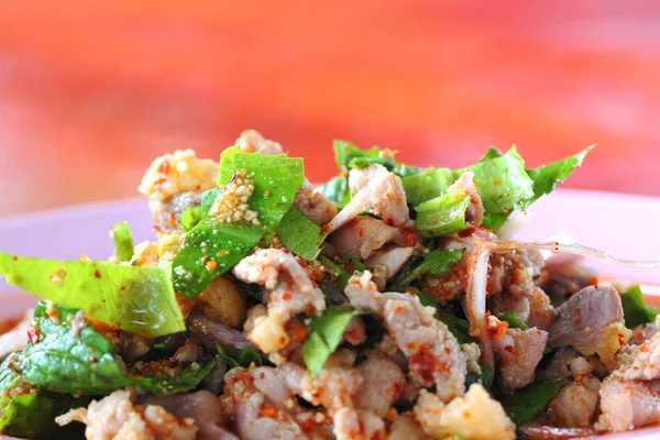 Spicy Minced Duck Salad — Stock Photo, Image