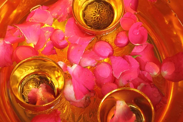 Rose Petals On Water — Stock Photo, Image