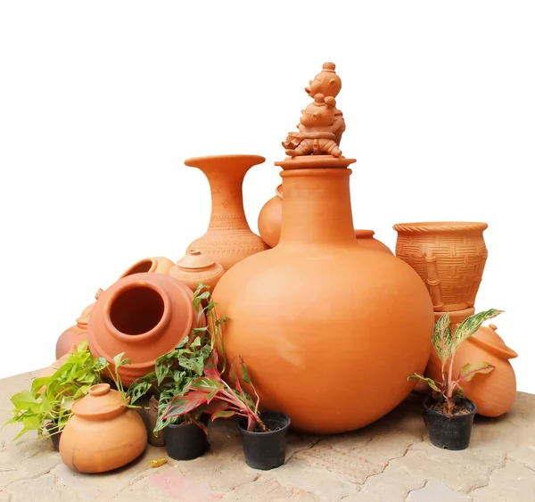 Traditional pottery gardening — Stock Photo, Image